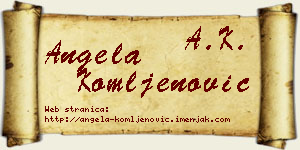 Angela Komljenović vizit kartica